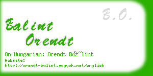 balint orendt business card